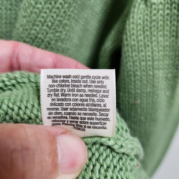 Vintage Julianne Sweater Size XL Green Leaves Crewneck Nature Art to Wear - Picture 6 of 11